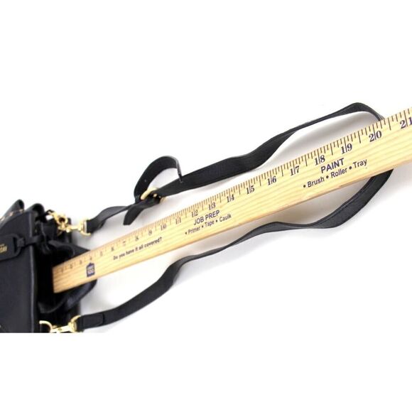 kate spade Saturday BLACK LEATHER POLKA DOT SHOULDER BAG XBODY SATCHEL PURSE - Picture 15 of 16